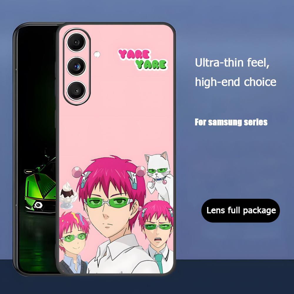 Горячий аниме-чехол для телефона Кусуо Сайки, крутой, для Samsung Galaxy S26 S25 S24 S23 S22 S21 Plus Ultra Note20, мягкий, черный
