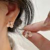 Серьги-пусеты из стерлингового серебра 925 пробы с кошачьим глазом и вишней для женщин и девочек - Элегантные, Нишевый дизайн, Высококачественные ювелирные изделия