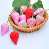 6Pcs Fabric Strawberry Handmade Artificial Strawberry Vintage Strawberries Bowl Fillers for Farmhouse Spring Decorations