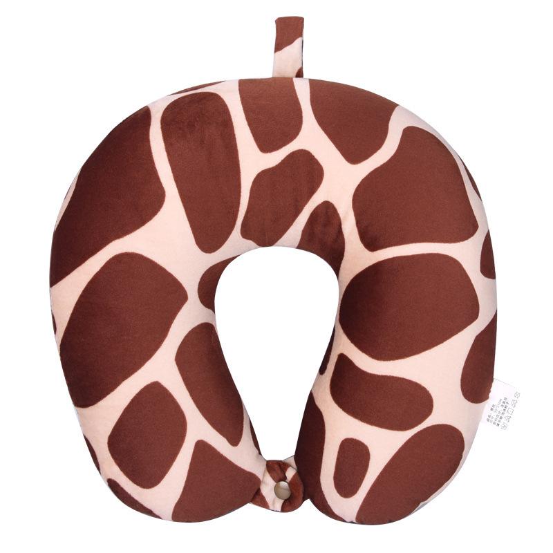 U-Shaped Crystal Soft Foam Neck Support Travel Pillow for Side Sleepers