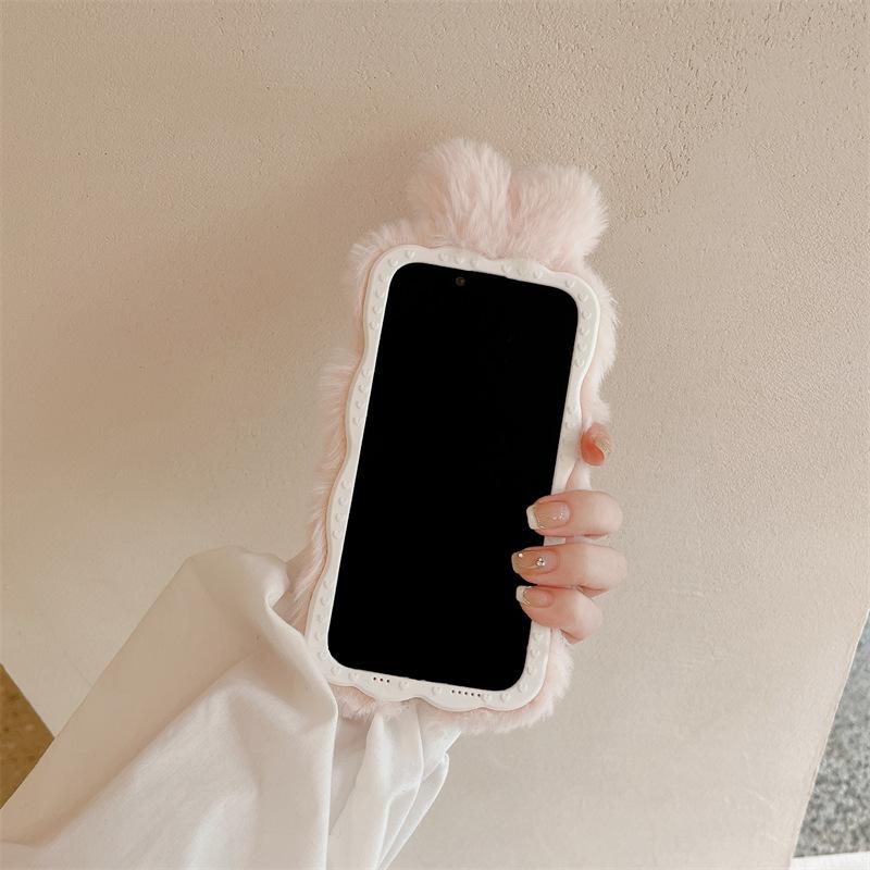Чехол для телефона Huawei Mate50E P40 Pro Pink Plush Rabbit с невидимым креплением для защиты от падений - идеально подходит для девочек