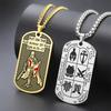 Двусторонние necklaces тамплиеров из нержавеющей стали Наденьте всю броню Божию кулон-ожерелье мужские украшения подарок