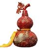 Тыква Дракон и Феникс из чистой меди, приносящая удачу, расписная медная тыква, украшения для дома, изделия ручной работы, подарок