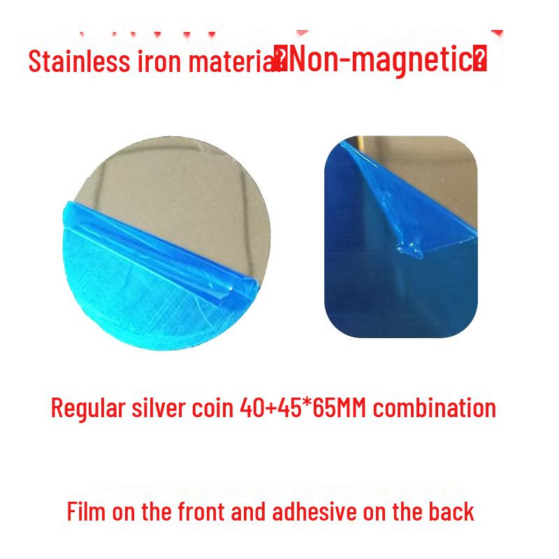 Magnetic Patch Phone Holder: Round & Rectangular Black Magnetic Patches with Adhesive Backing.