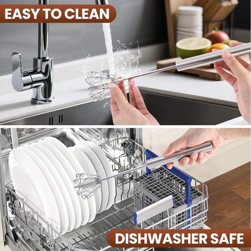 Upgraded Egg Whisk Hand Push Semi Automatic Whisk Durable Rotary Whisk Blender  Baking