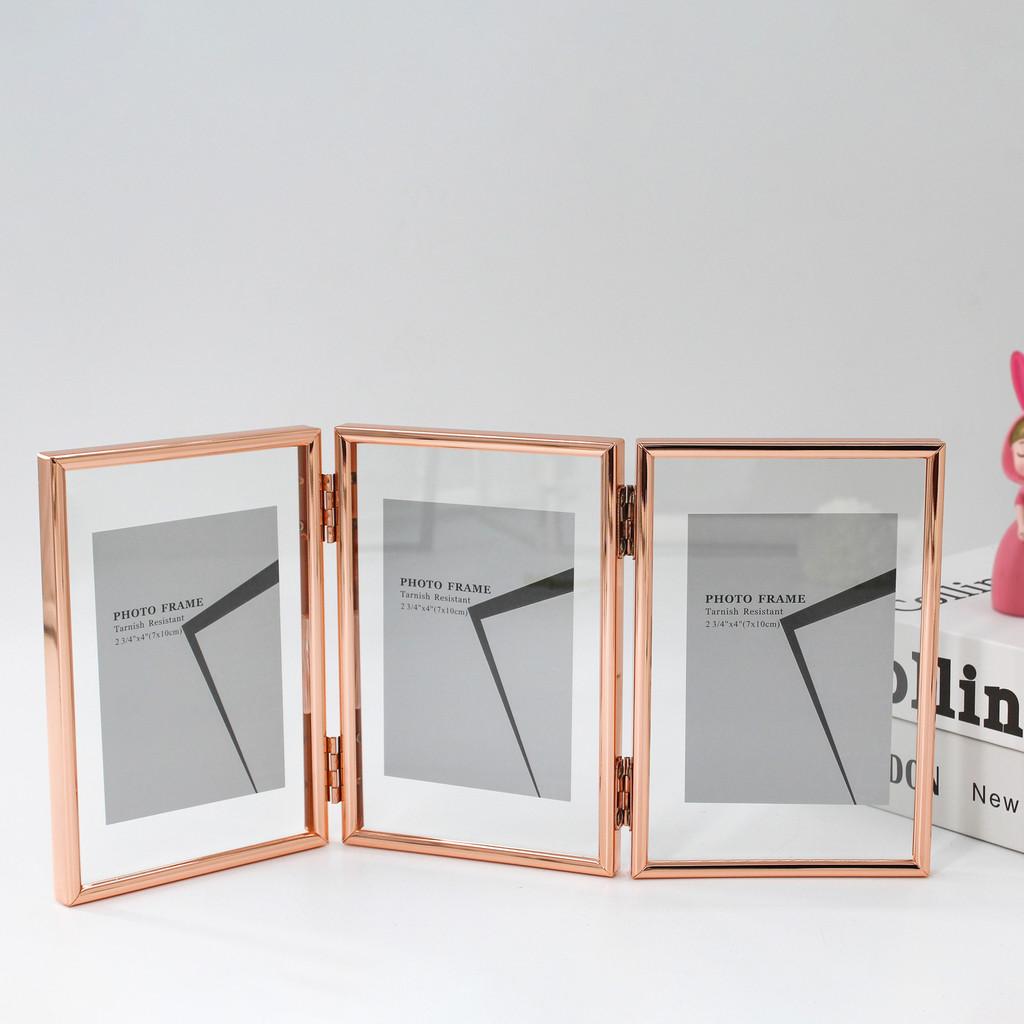 7 5 And Inch Double Sided Transparent Fold Dual Photo Frame For Decor Home