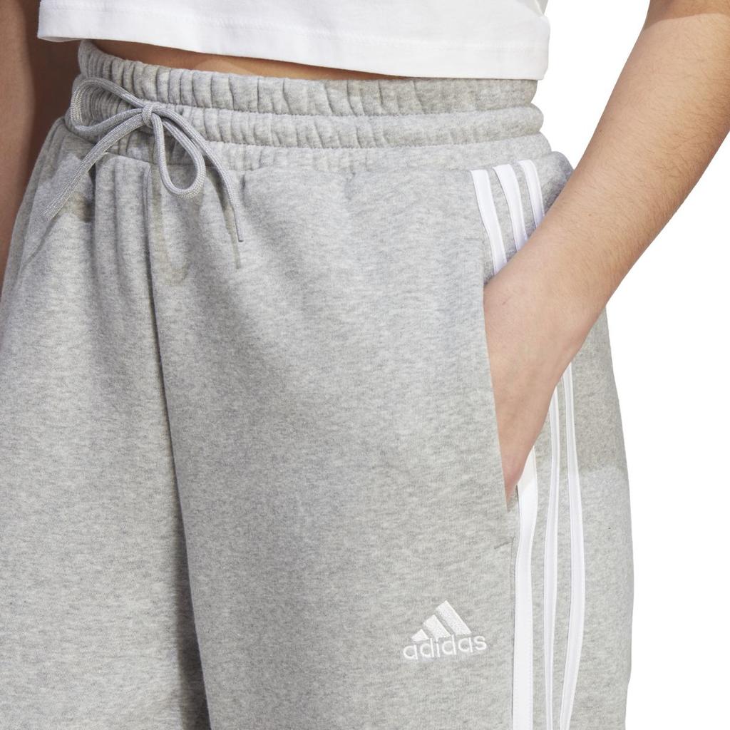 adidas Женские спортивные штаны с завязками на талии, облегающие, из вязаного материала, серые IM0247