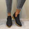 Осень и зима Новые короткие сапоги на квадратном каблуке повседневные женские сапоги