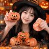 Bright Colors Halloween Shiny Fidget Toy Slow Rebound Pumpkin Shaped Squishy Toy  Anti-stress
