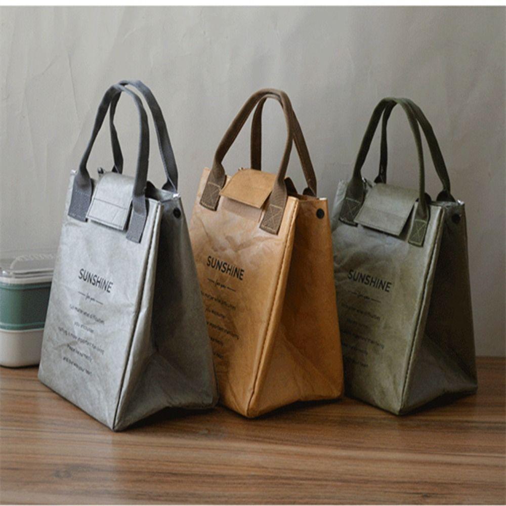 Сумка для обеда Dupont Paper Lunch Box Tote Bag изоляционная охлаждаемая портативная водонепроницаемая сумка для хранения в школе на открытом воздухе для пикника