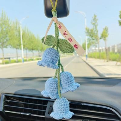 Розовый милый декор автомобиля Фиолетовый автомобильный подвесной орнамент Автомобильные украшения для зеркал заднего вида