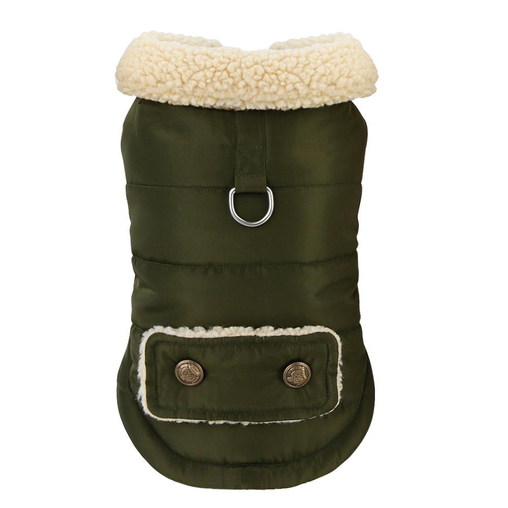 Winter Pet Jacket Clothes Super Warm Small Dogs Clothing With Fur Collar Cotton Pet Outfits French Bulldog Chihuahua Coat Vest