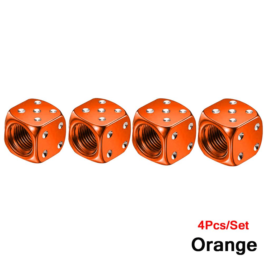 Алюминиевые колпачки для вентилей шин Dice, пылезащитные колпачки для автомобильных, грузовых, мотоциклетных, велосипедных, для вентилей Dice, стержней колес, покрышек, стержней колес, воздушных клапанов, пылезащитный колпачок