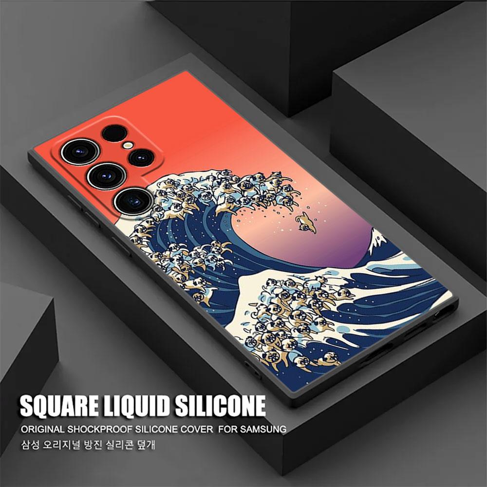 Чехол 'Большая Волна Бог Моря' S26Ultra для Samsung Galaxy S26 S25 S24 S23 S20 S21 FE S22 Ultra S25 Plus 5G Мягкий чехол для телефона