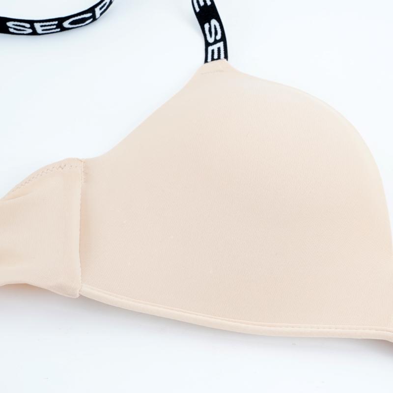 Women's Seamless Letter Straps Bra Wireless Push Up Bra Sexy Lingerie Bralette Adjustable Deep U Letter Straps Girls Fashion Intimates