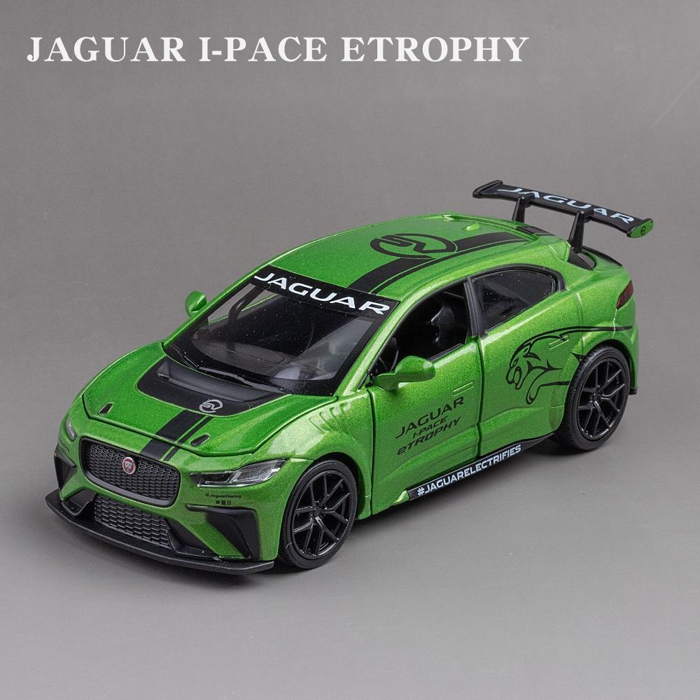 Масштаб 1/32 Jaguar I-PACE, литая под давлением модель автомобиля, игрушечный автомобиль с откатным механизмом, звуком и светом для детей, коллекция подарков для мальчиков и девочек