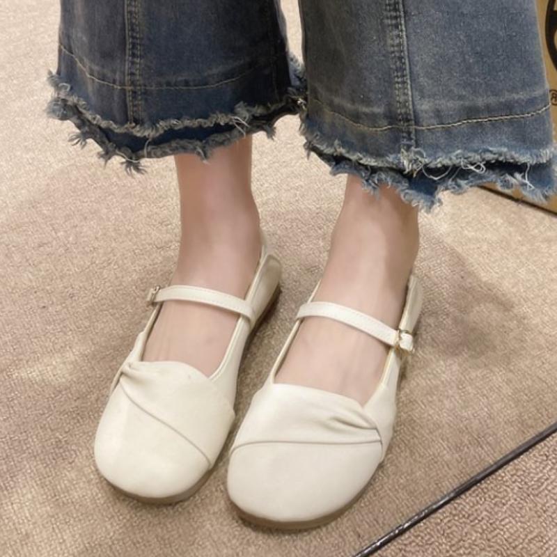 Fashion Spring Summer Mary Jane Shoes Women Soft Sole Casual Outdoor Dress Ballet Shoe Round Toe Shallow Flats Zapatos De Mujer 2025