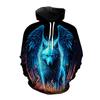 Толстовки с капюшоном с принтом 3D Animal Wolf, мужские модные повседневные свободные пуловеры в стиле хип-хоп в стиле Харадзюку, толстовки с капюшоном