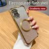 Plating Shockproof Clear Magnetic Ring Phone Case For Samsung Galaxy A05S A04S A03S A02S A52S M02 M12 M22 M32 4G Glitter Cover