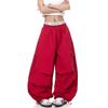 Women's Retro Workwear Ankle-Tie Wide Leg Pants - Spring/Autumn Casual Trousers