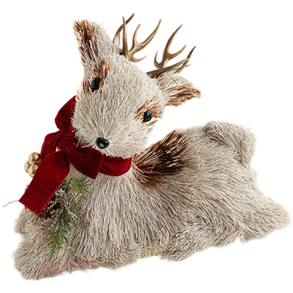 1 шт. Декоративная подвеска Плюшевая игрушка Лось Пена Рождественский лось Плюшевая кукла Оформление витрины Настольный декор Скандинавский стиль 7 вариантов