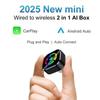 2 in 1 Mini Wireless CarPlay Adapter Android Auto Plug&Play Wireless Smart Car AI Box Intelligent Systems Car Accessories