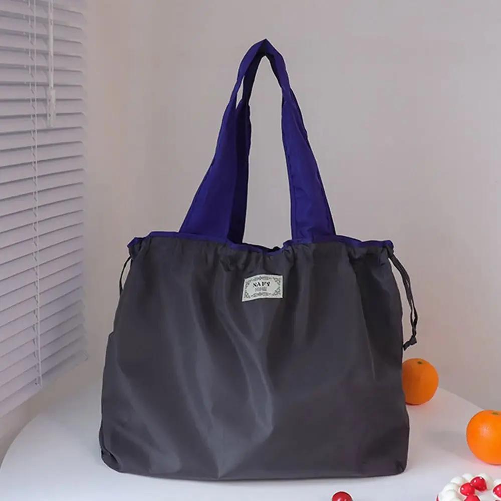 Сумка для покупок, Сумка на плечо, На шнурке, Экологичная, Модная, Складная, Многоразовая дорожная сумка