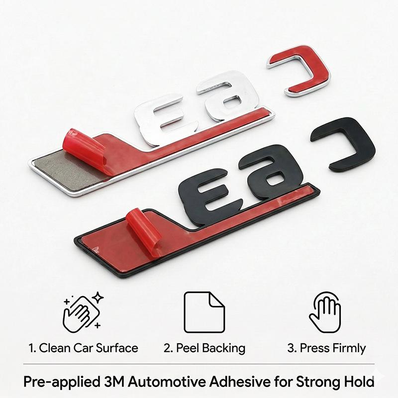 3D C63S Letters Rear Trunk Badge Emblem Decal For Benz W205 C Class C63 S AMG Car Styling Accessories Gloss Black Chrome