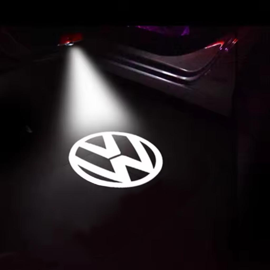 2Pcs For VW Volkswagen Golf 3 4 Sharan Touran Lavida Caddy Beetle Jetta MK4 Bora MK3 Polo LED Car Door Logo Light Projector Lamp ADFGH1