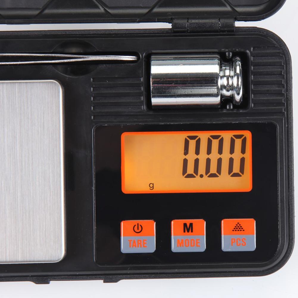 Mini Digital Jewelry Scale LCD Display Auto Shutdown Black High Accuracy Pocket Scale for Kitchen