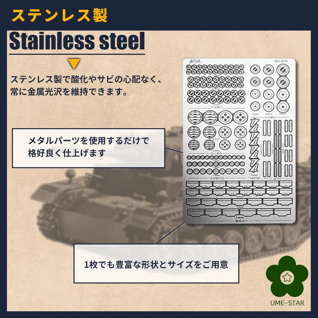 Gunpla Modification Parts Metal Parts Etching Parts Set 59 Type UME-STAR Detail-Up (Type & 60)
