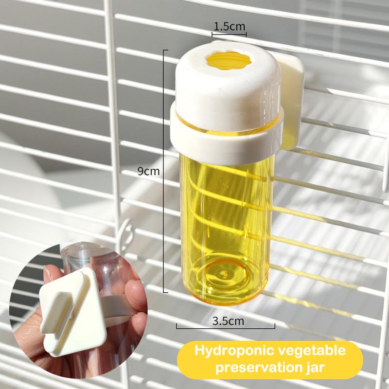 Bird Parrot Feeder Cage Vegetable Holder Preservation Jar Cage Accessories Hanging Basket Container Toys Budgie Cage Supplies