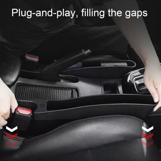 2 шт. Органайзер для щели между сиденьями автомобиля с отверстием для зарядки, большой вместимости