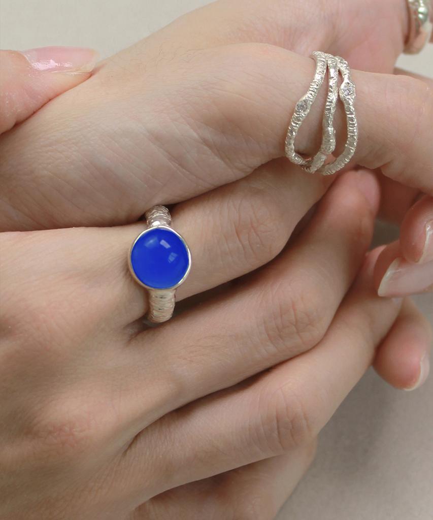 Boldiere Color Stone Ring [Blue Agate]_ R30