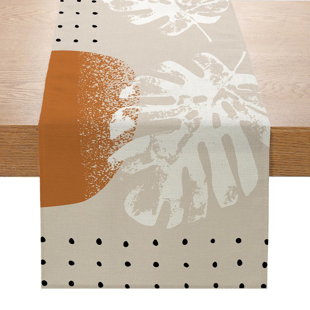 Льняной столовый флаг, напечатанный на ткани для украшения стола, скатерть для гостиной, журнального столика, крыльца