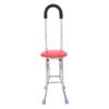 Stainless Steel Four Legs Folding Crutch Stool Walking Cane Walking Stick Chair