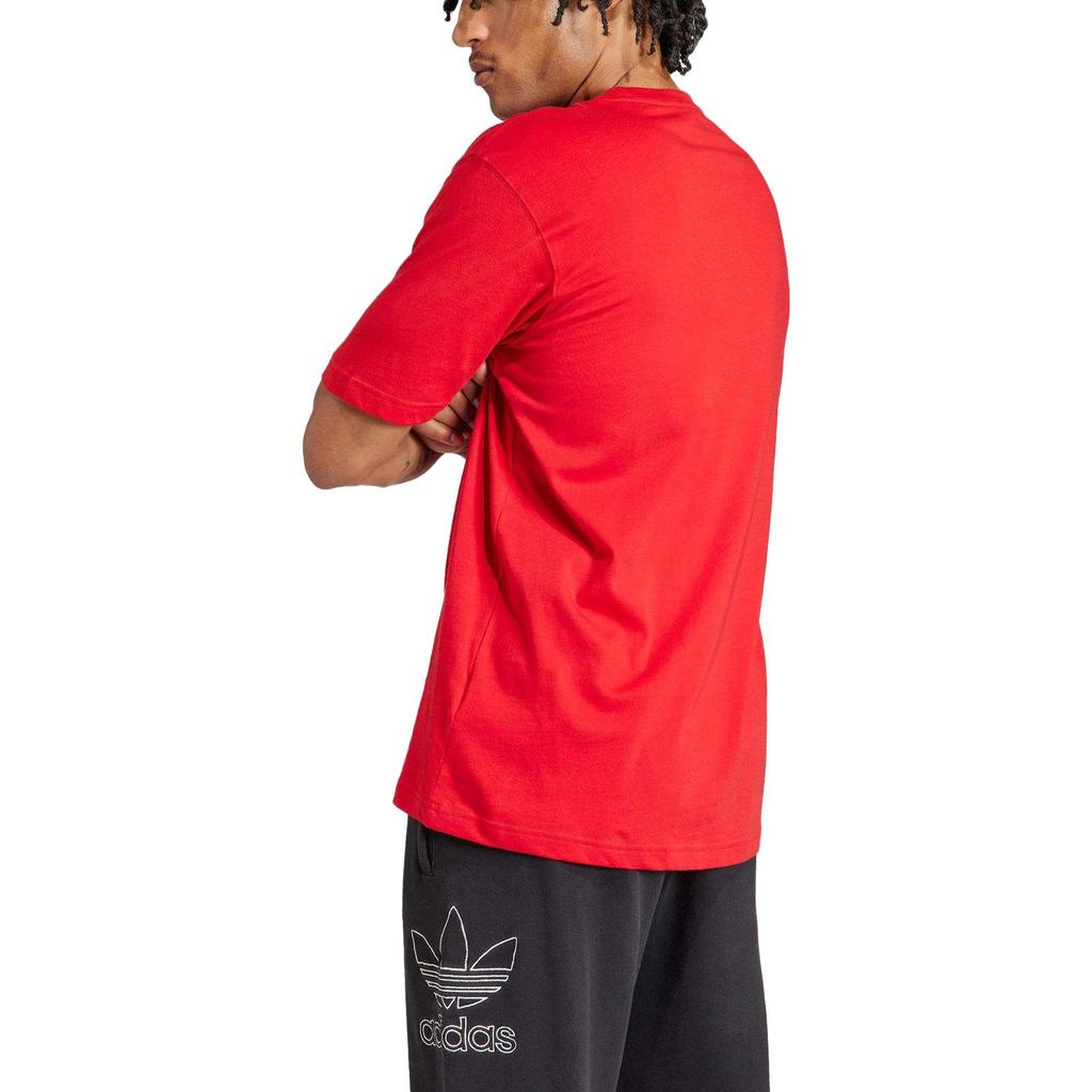 adidas Футболка Adicolor Trefoil Better Scarlet для мужчин в уличном стиле IR8009