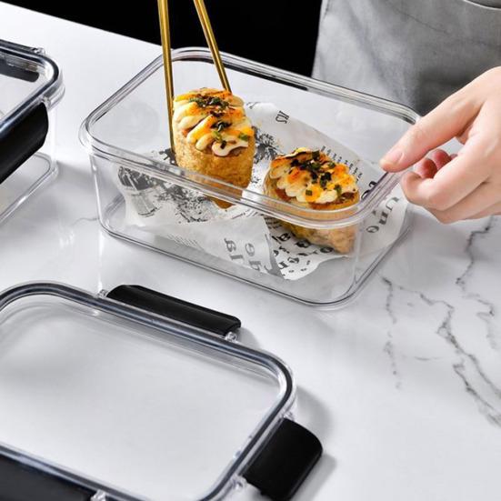 1/3 шт. прозрачная коробка для еды герметичный контейнер для ланча с крышкой без BPA прозрачный штабелируемый пыленепроницаемый контейнер для хранения еды, пригодный для мытья в посудомоечной машине