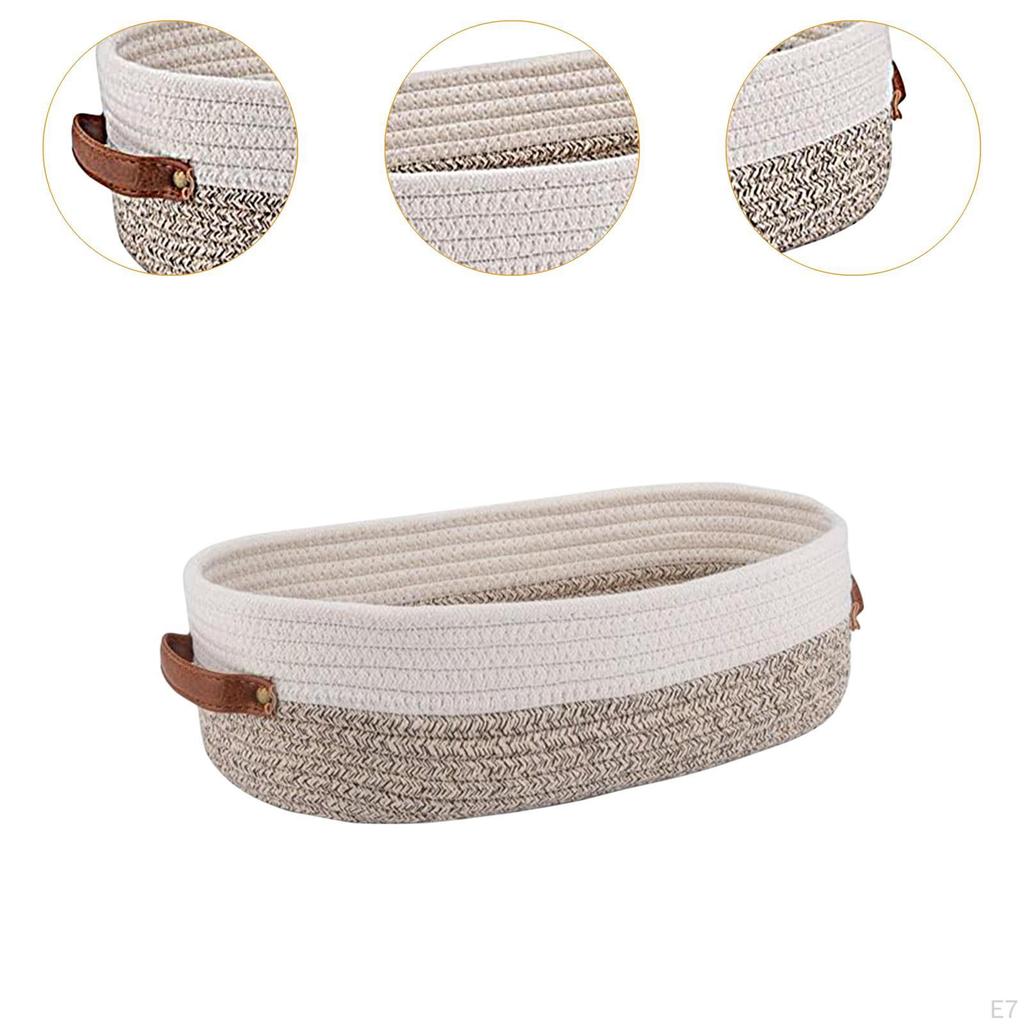 Basket Cotton with Handle, Storage And Bathroom Organizer Container