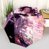 Cherry Blossom Print Automatic Opening Folding Umbrella 8 Bone Iron Frame,Portable Design for Outdoor Use,Perfect Gift for Fans and Trav