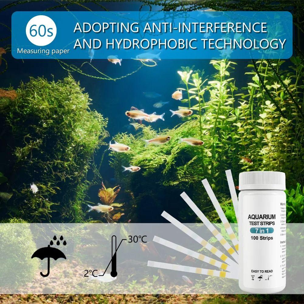 100 шт. Тест-полоски для аквариума 7 в 1