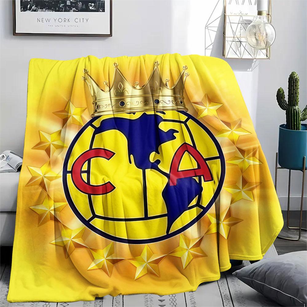 1PC Club America Patterned Flannel Blanket Suitable For All Seasons for Home Decor Warmth and Comfort Gifts Holiday Present