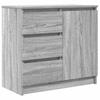 VidaXL Buffet avec tiroir sonoma gris 71x35x65 cm bois d'ingénierie, meuble de rangement, buffet, meuble d'entrée, meuble 861576