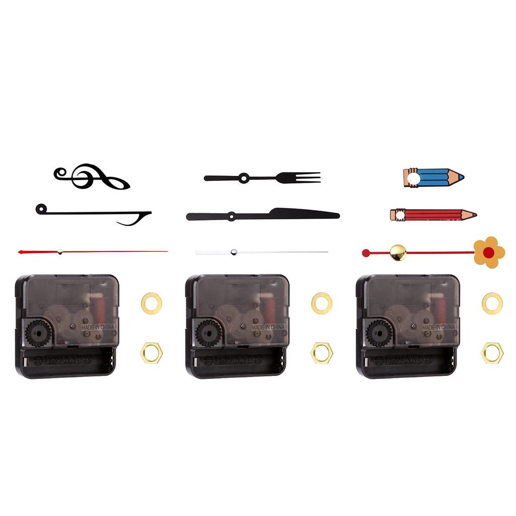 Детали для ремонта часов своими руками, бесшумные кварцевые механизмы, наборы с вилкообразными стрелками, простая установка для домашнего офиса и общественных мест