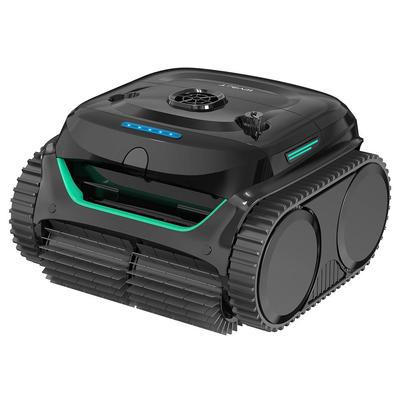 Беспроводной робот-пылесос для бассейна WYBOT C2, очистка стен и ватерлинии, двойная система фильтрации, для заглубленных бассейнов до 150 м², Черный Зеленый