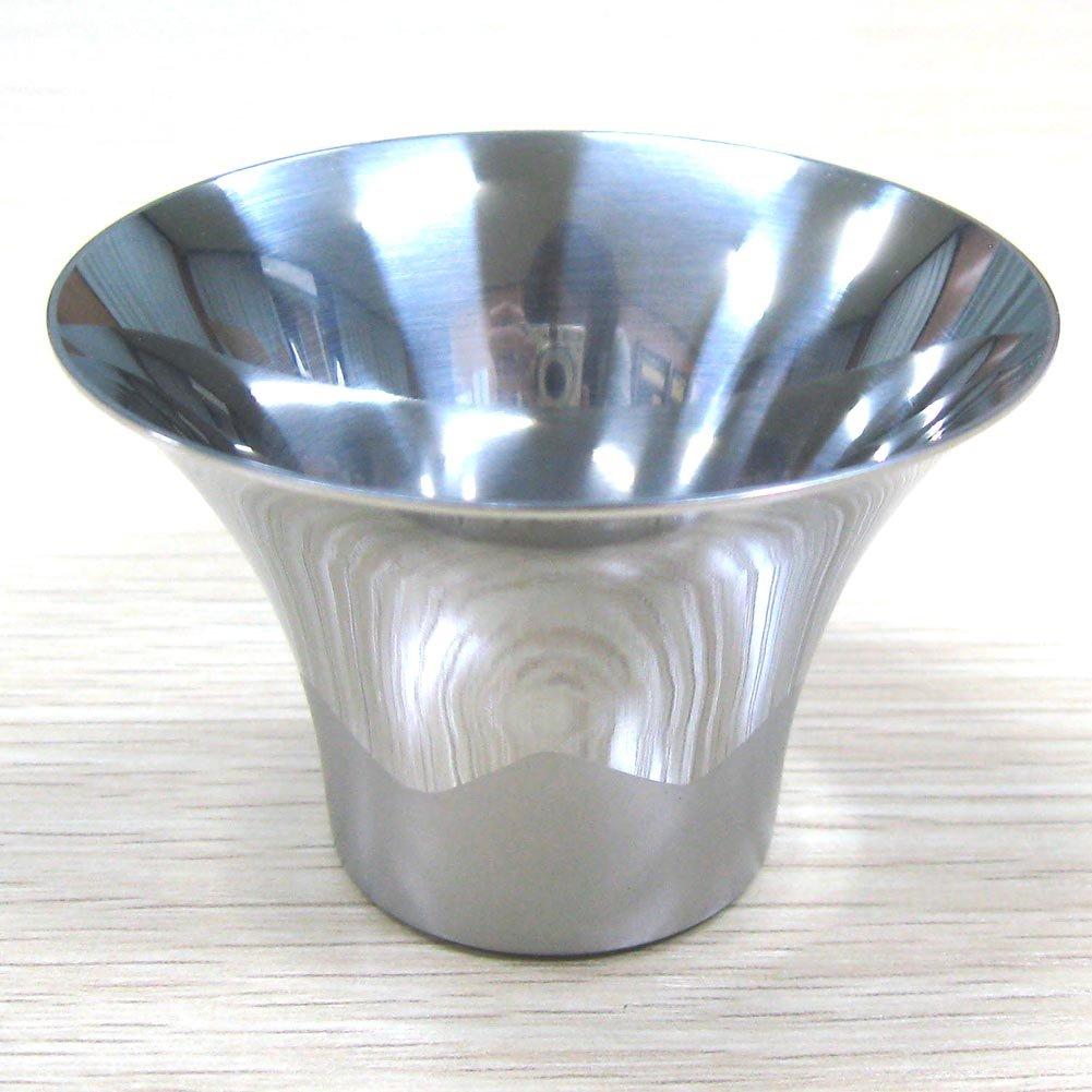 Takei Ukibutsu Seisakusho Stainless Steel Sake Mount Fuji Set of 2 Cups, Design, FM-101,