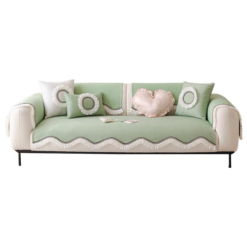 Summer French Special-Shaped Sofa Cushion New Cool Feeling Ice Silk High Feeling Summer Seat Cushion Non-Slip Cover Cover Cloth
