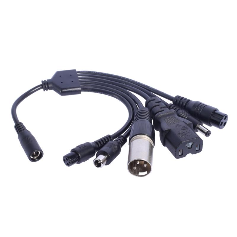 1 To 6 Electric Scooter Connectors Adapter 5.5x2.1mm Female To 8016 Male and 5.5x2.5mm for Stable Charging Cord