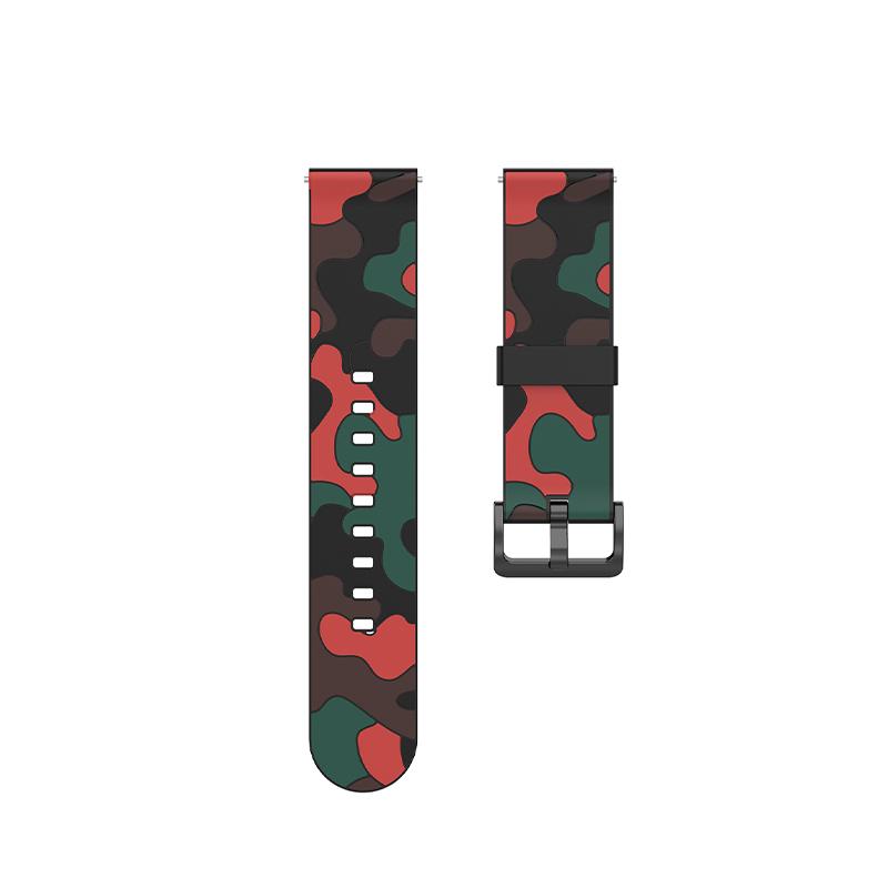 For Haylou Solar LS05 Camouflage Pattern Silicone Smart Watch Strap Replacement Watchband