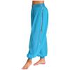 Womens Belly Dance Bloomers Halloween Theme Party Carnival Costume Ruched Waistband Side Split Pants